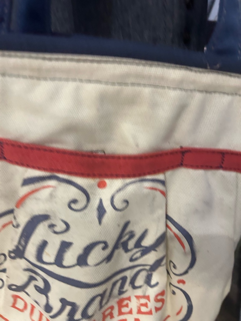 Vtg Lucky Brand Dungarees Canvas Tote Bucket Mail Bag - Picture 5 of 12